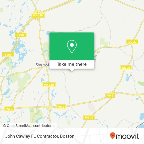 Mapa de John Cawley FL Contractor