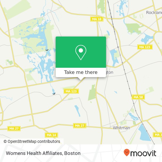 Womens Health Affiliates map