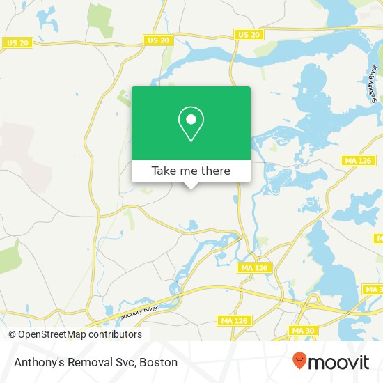 Anthony's Removal Svc map