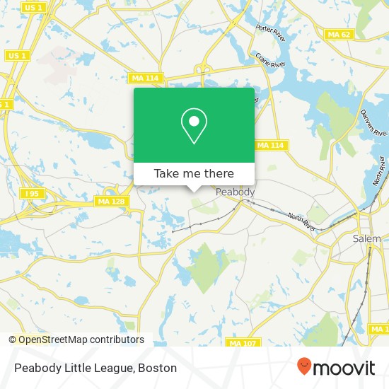 Peabody Little League map