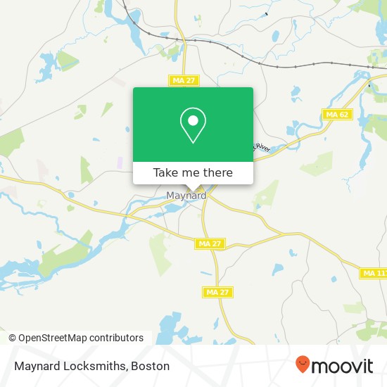 Maynard Locksmiths map