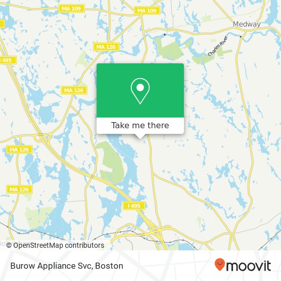 Burow Appliance Svc map