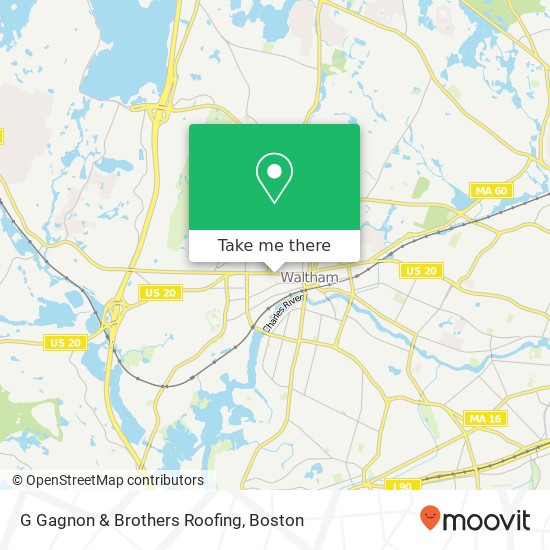 G Gagnon & Brothers Roofing map