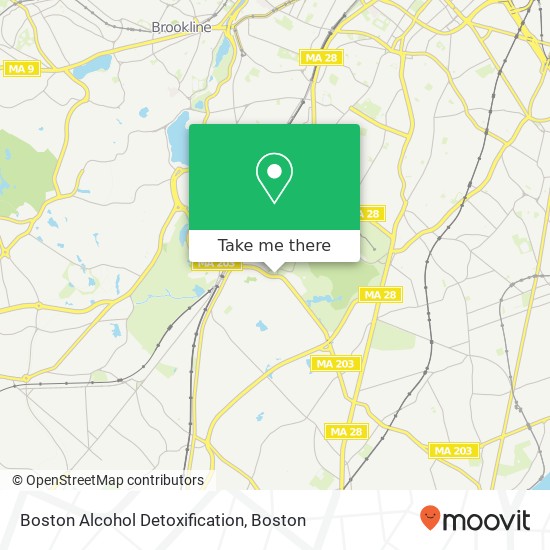 Boston Alcohol Detoxification map