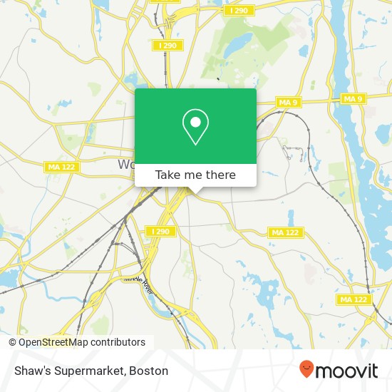 Mapa de Shaw's Supermarket