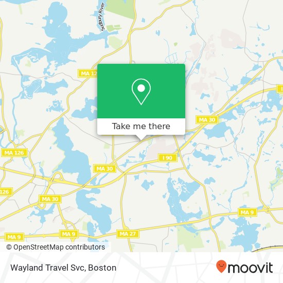 Wayland Travel Svc map
