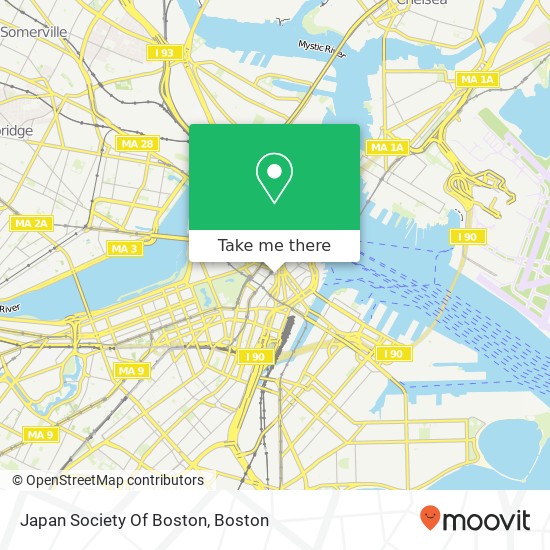 Mapa de Japan Society Of Boston