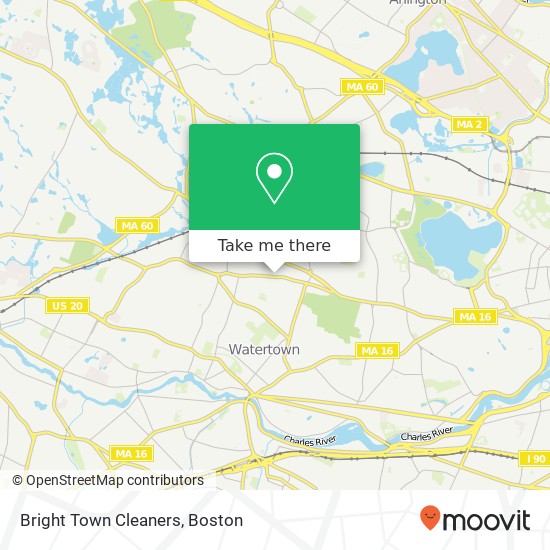 Bright Town Cleaners map