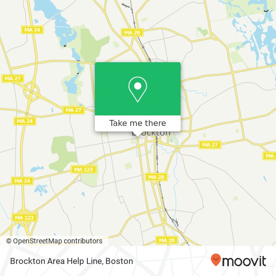 Brockton Area Help Line map
