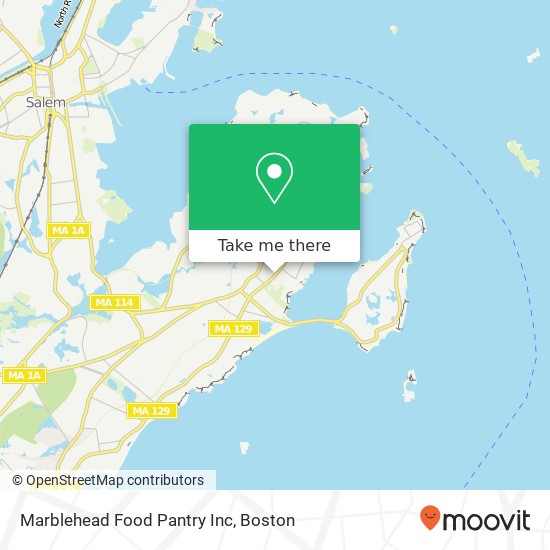 Mapa de Marblehead Food Pantry Inc