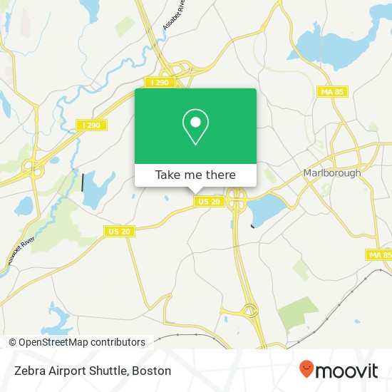 Mapa de Zebra Airport Shuttle