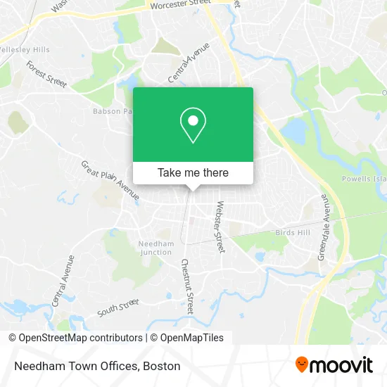 Mapa de Needham Town Offices