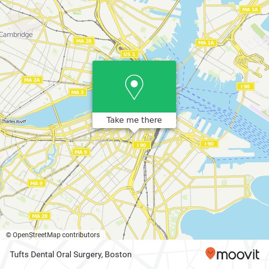 Tufts Dental Oral Surgery map