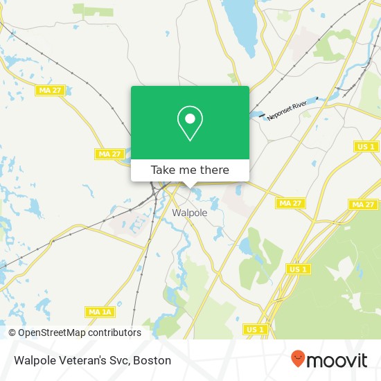 Mapa de Walpole Veteran's Svc