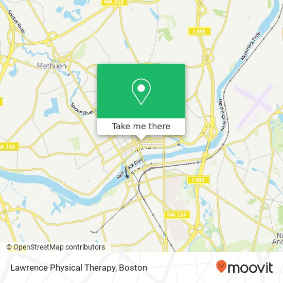 Lawrence Physical Therapy map