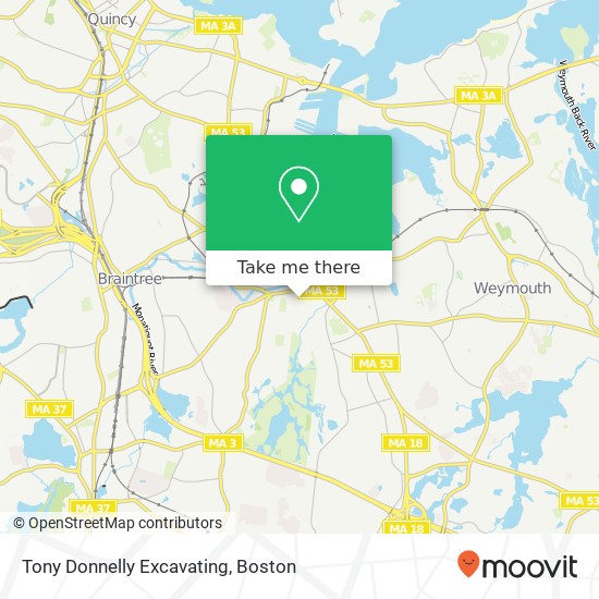 Mapa de Tony Donnelly Excavating