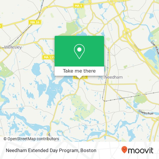 Mapa de Needham Extended Day Program