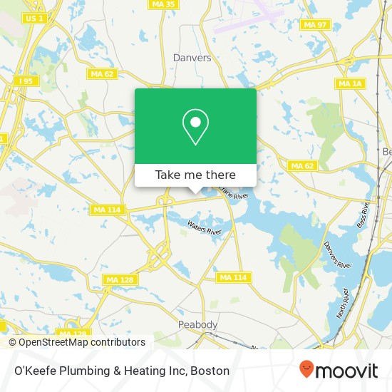 O'Keefe Plumbing & Heating Inc map