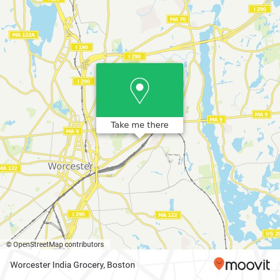 Worcester India Grocery map