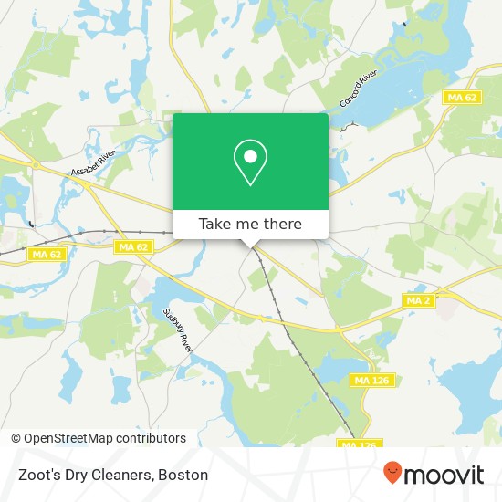 Zoot's Dry Cleaners map