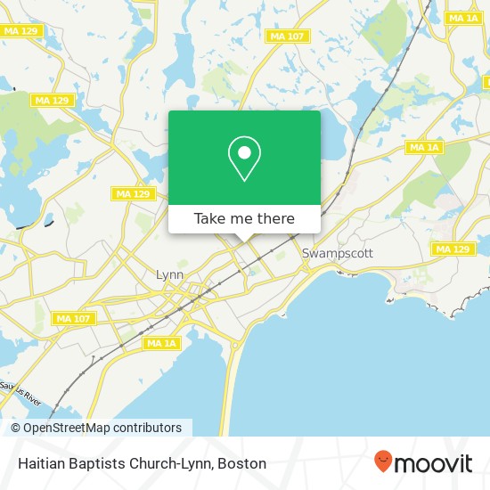 Mapa de Haitian Baptists Church-Lynn