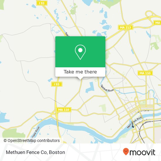 Methuen Fence Co map