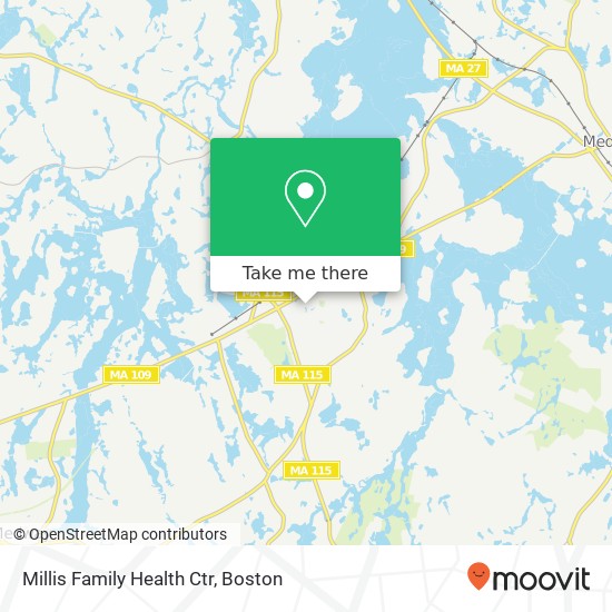 Millis Family Health Ctr map