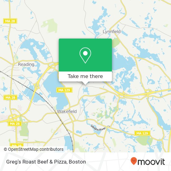 Mapa de Greg's Roast Beef & Pizza