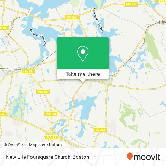 New Life Foursquare Church map