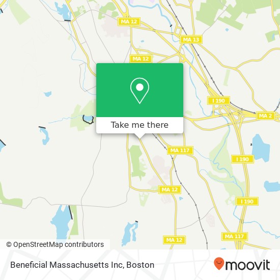 Mapa de Beneficial Massachusetts Inc