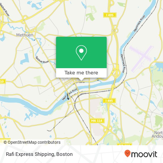 Rafi Express Shipping map