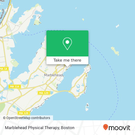 Mapa de Marblehead Physical Therapy