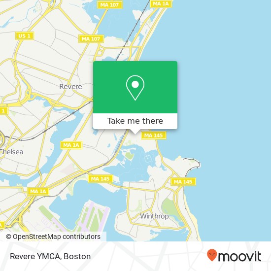 Revere YMCA map