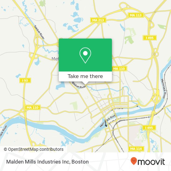 Mapa de Malden Mills Industries Inc