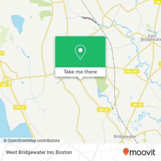 Mapa de West Bridgewater Inn