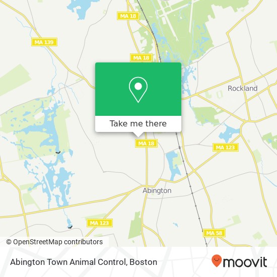 Mapa de Abington Town Animal Control