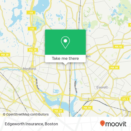 Edgeworth Insurance map