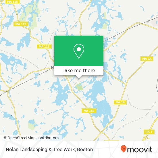 Nolan Landscaping & Tree Work map