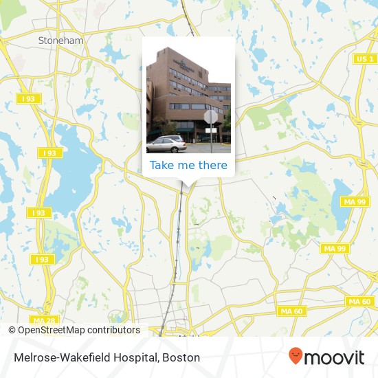 Melrose-Wakefield Hospital map