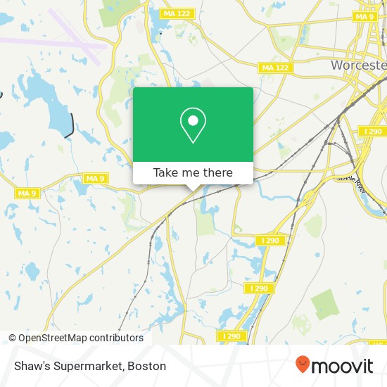 Mapa de Shaw's Supermarket