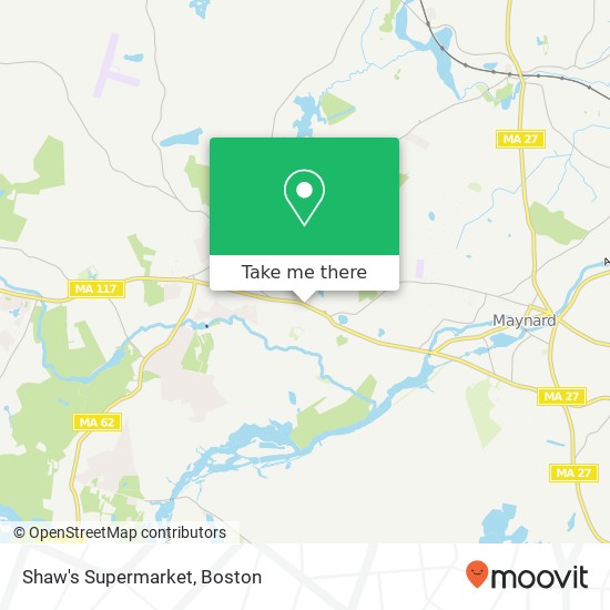 Mapa de Shaw's Supermarket