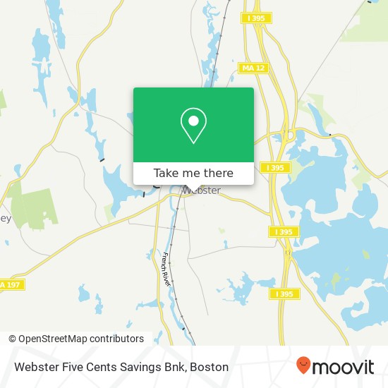 Mapa de Webster Five Cents Savings Bnk