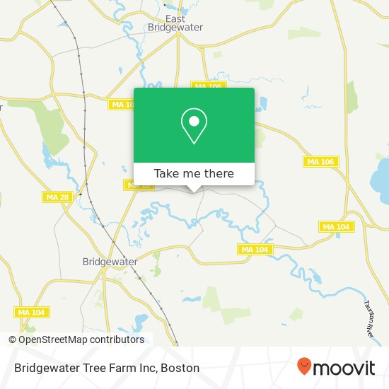 Bridgewater Tree Farm Inc map