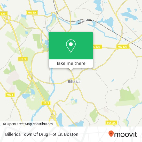 Billerica Town Of Drug Hot Ln map