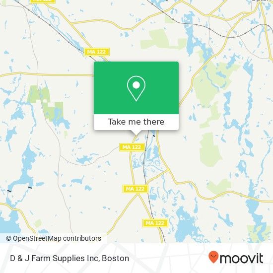 Mapa de D & J Farm Supplies Inc