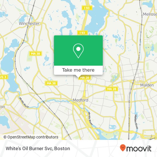 White's Oil Burner Svc map