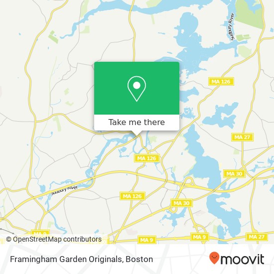 Mapa de Framingham Garden Originals