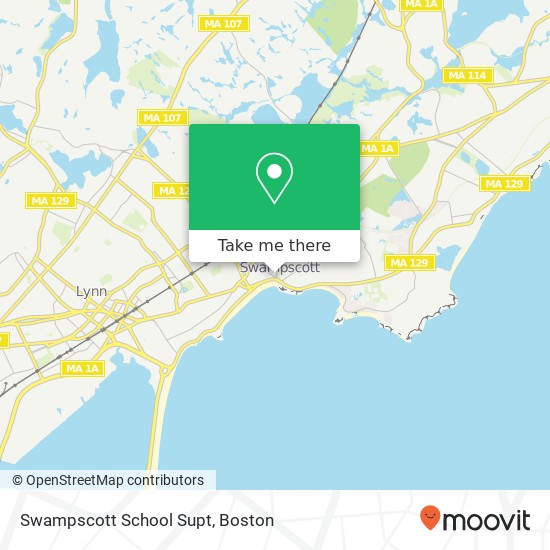 Mapa de Swampscott School Supt