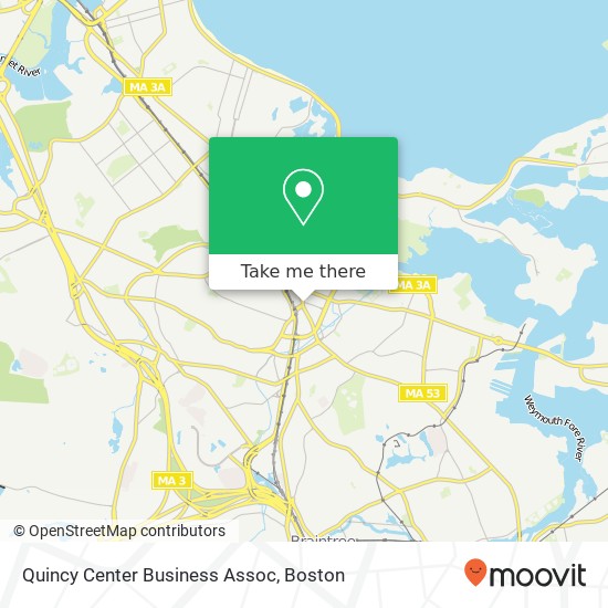 Quincy Center Business Assoc map