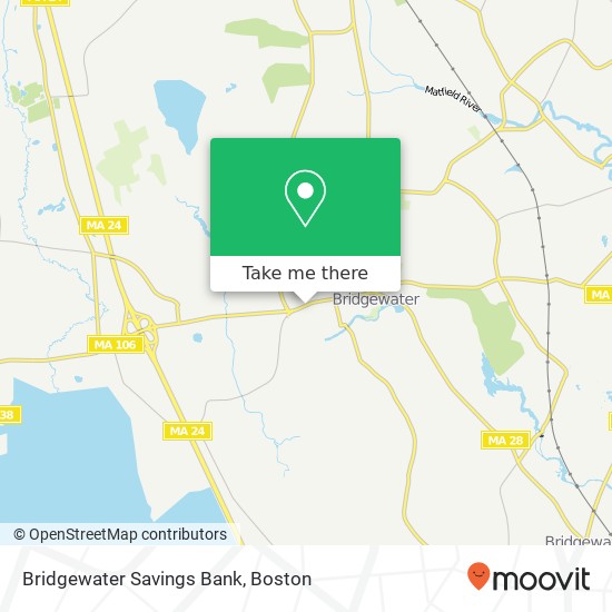 Mapa de Bridgewater Savings Bank